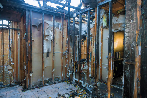 Professional Fire Damage Restoration technician working in King, NC